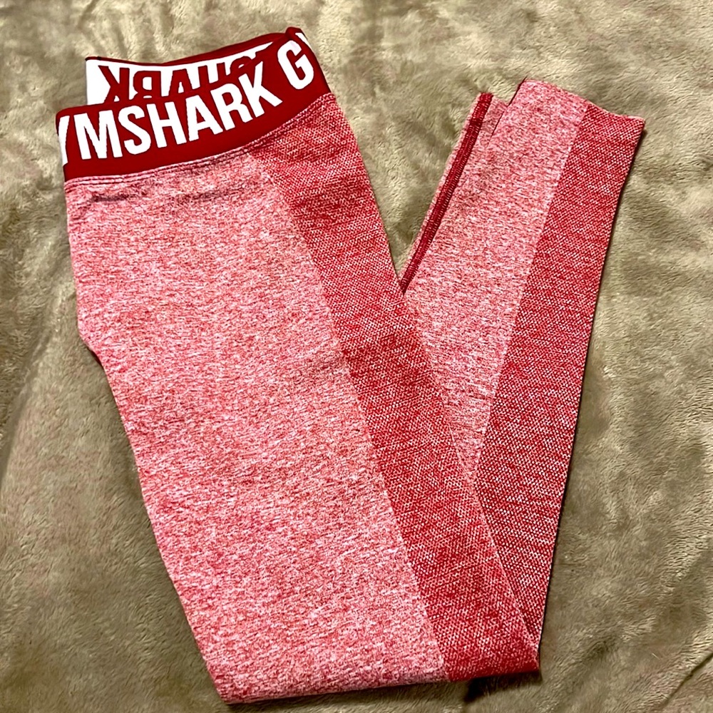 Gymshark Heather Red high waisted leggings (m)